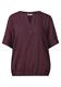 Kurzarm Bluse mit Split Neck und Elastiksaum rustic rouge