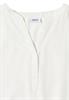 Kurzarm Bluse mit Split Neck vanilla white