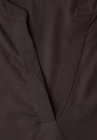 Kurzarm Bluse mit Turn-Up espresso brown