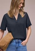 Kurzarm Bluse mit Turn-Up shadowed navy