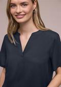 Kurzarm Bluse mit Turn-Up shadowed navy