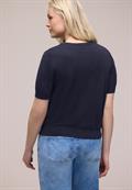 Kurzarm Cardigan mit Rundhals shadowed navy