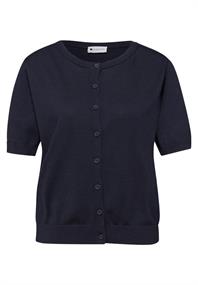 Kurzarm Cardigan mit Rundhals shadowed navy