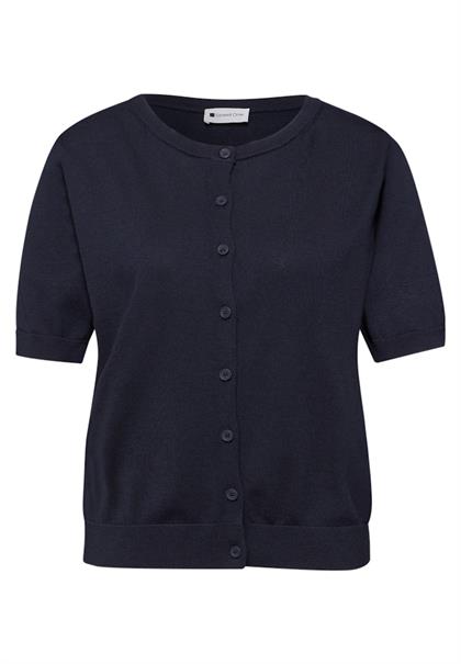 Kurzarm Cardigan mit Rundhals shadowed navy