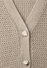 Kurzarm Cardigan mit V-Neck und Struktur clay sand