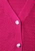 Kurzarm Cardigan mit V-Neck und Struktur magenta dream