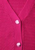 Kurzarm Cardigan mit V-Neck und Struktur magenta dream