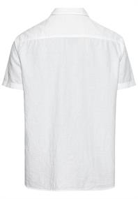 Kurzarm Hemd aus einem Leinen-Baumwoll-Mix white