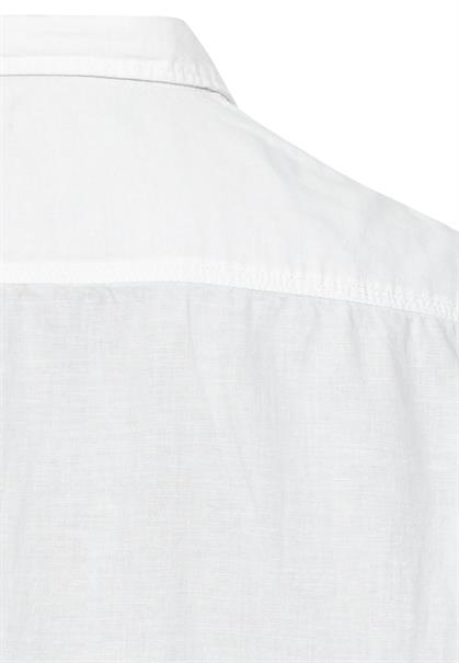 Kurzarm Hemd aus einem Leinen-Baumwoll-Mix white