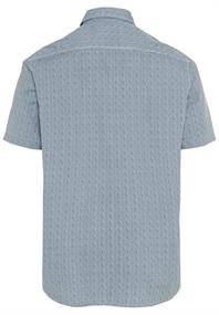Kurzarm Hemd mit Allover Print indigo