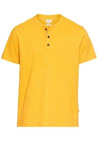 Kurzarm Henley aus Organic Cotton sunflower