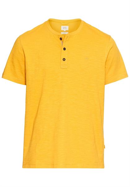 Kurzarm Henley aus Organic Cotton sunflower