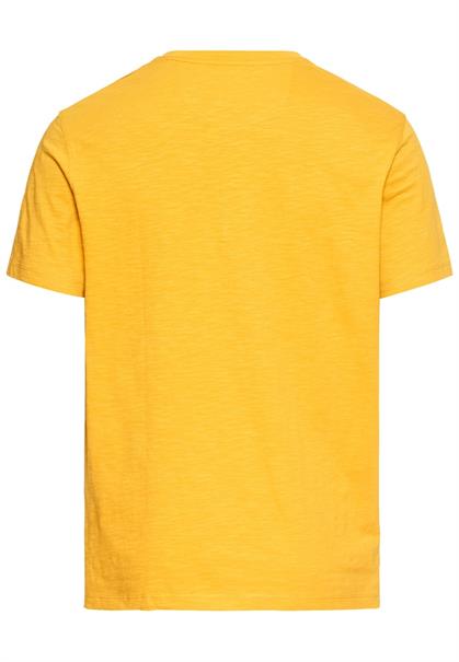 Kurzarm Henley aus Organic Cotton sunflower