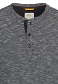 Kurzarm Henley aus reiner Baumwolle night blue