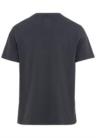 Kurzarm Henley aus reiner Baumwolle night blue