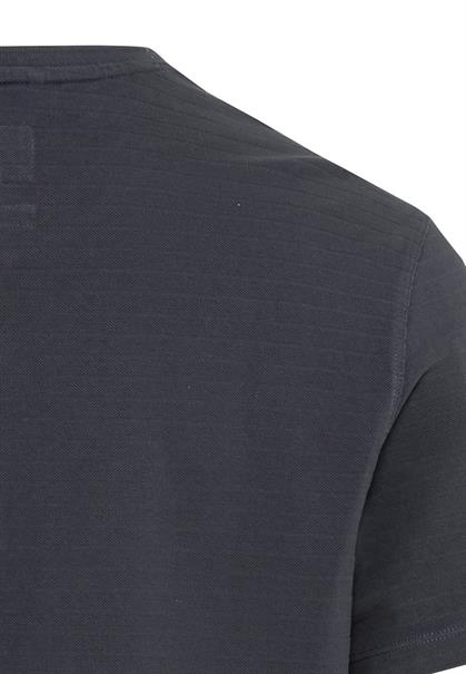 Kurzarm Henley aus reiner Baumwolle night blue