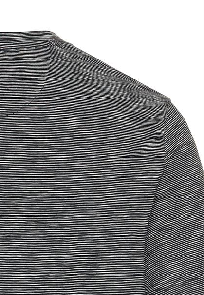 Kurzarm Henley aus reiner Baumwolle night blue