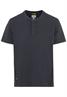 Kurzarm Henley aus reiner Baumwolle night blue