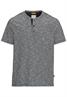Kurzarm Henley aus reiner Baumwolle night blue