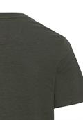 Kurzarm Henley-Shirt mit geripptem Kragen leaf green