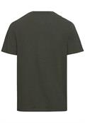 Kurzarm Henley-Shirt mit geripptem Kragen leaf green
