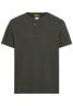 Kurzarm Henley-Shirt mit geripptem Kragen leaf green