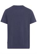Kurzarm Henley-Shirt mit geripptem Kragen night blue