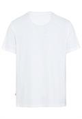 Kurzarm Henley-Shirt mit geripptem Kragen white