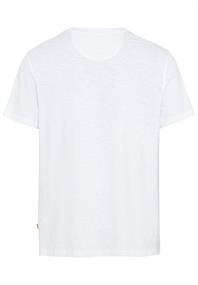 Kurzarm Henley-Shirt mit geripptem Kragen white