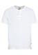 Kurzarm Henley-Shirt mit geripptem Kragen white