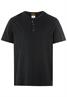 Kurzarm Henleyshirt aus reiner Baumwolle asphalt