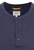 Kurzarm Henleyshirt aus reiner Baumwolle night blue