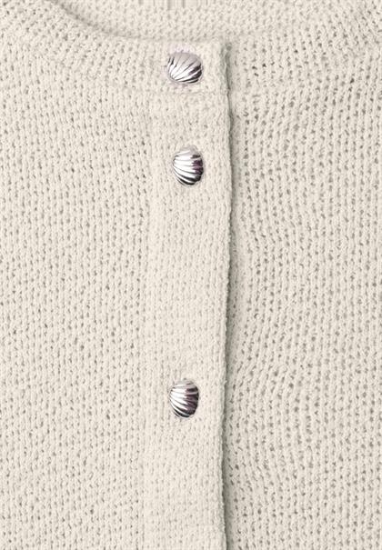 Kurzarm Jacke im Strick-Look mit Rundhals vanilla sand