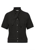 Kurzarm Jacke mit Schalkragen black coffee mel.