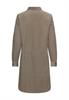 Kurzarm Kleid aus reiner Baumwolle mit Knopfleiste shadow khaki