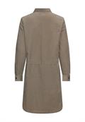 Kurzarm Kleid aus reiner Baumwolle mit Knopfleiste shadow khaki