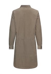 Kurzarm Kleid aus reiner Baumwolle mit Knopfleiste shadow khaki