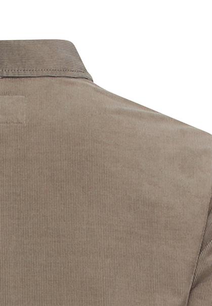Kurzarm Kleid aus reiner Baumwolle mit Knopfleiste shadow khaki