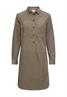 Kurzarm Kleid aus reiner Baumwolle mit Knopfleiste shadow khaki