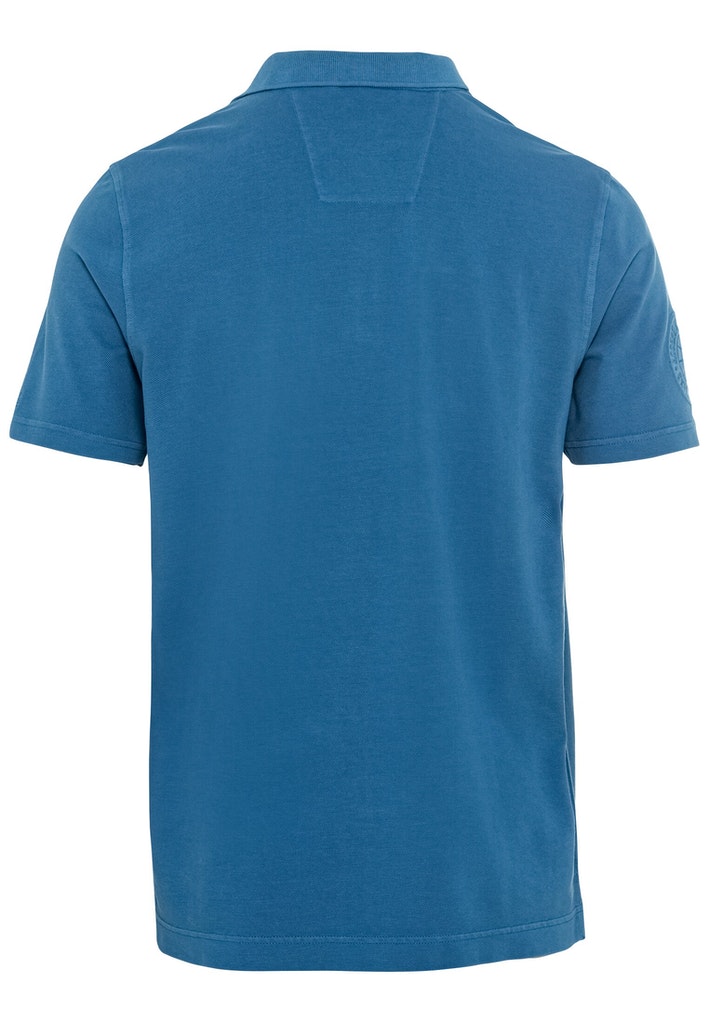 Aqua blue polo shirt top