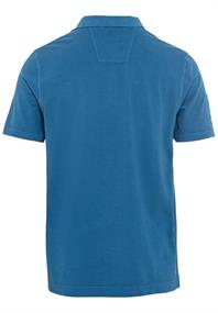 Kurzarm Poloshirt aus Baumwolle aqua blue