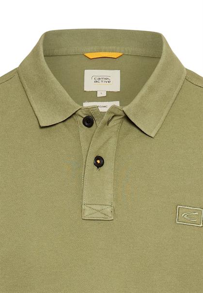 Kurzarm Poloshirt aus Baumwolle dusty khaki