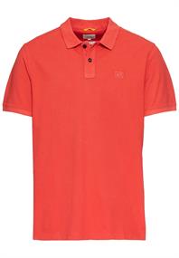 Kurzarm Poloshirt aus Baumwolle sunfaded red