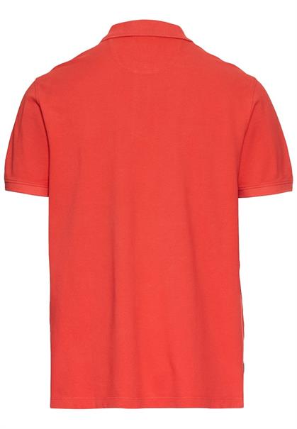 Kurzarm Poloshirt aus Baumwolle sunfaded red