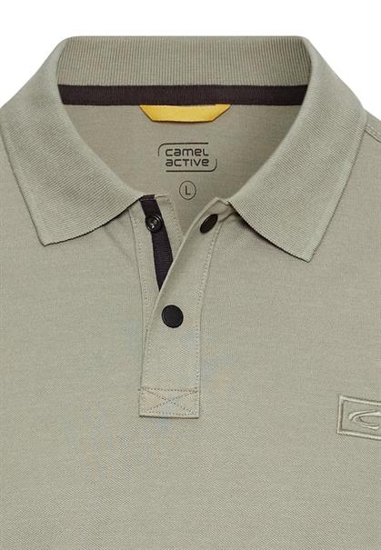 Kurzarm Poloshirt aus einem Baumwollmix khaki