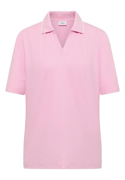Kurzarm Poloshirt aus Piqué Ware light blush rose