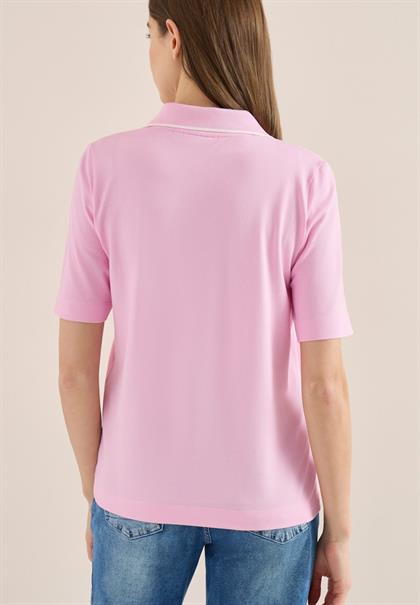 Kurzarm Poloshirt aus Piqué Ware light blush rose