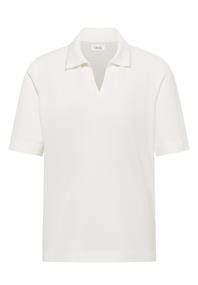 Kurzarm Poloshirt aus Piqué Ware vanilla white