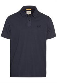 Kurzarm Poloshirt aus reiner Baumwolle dark navy