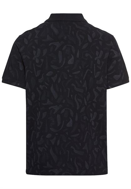 Kurzarm Poloshirt aus reiner Baumwolle dark navy